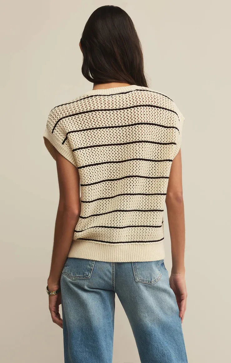 Ines Striped Crochet Top