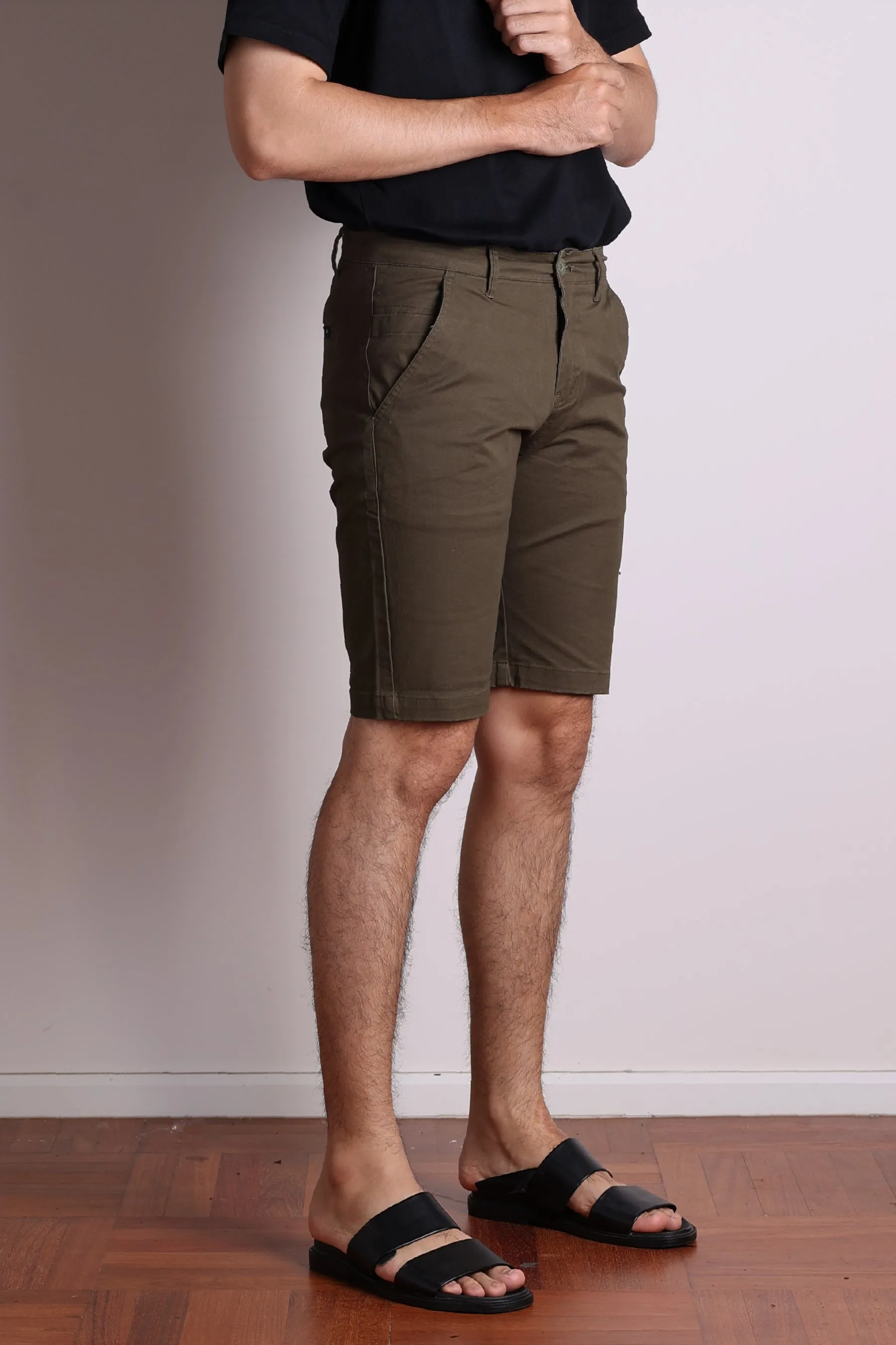 Jack Russel - Men Shorts - Klassik JS-217/OL Slim Fit Olive Green