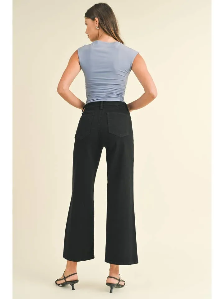 Just Black Denim Wide Leg Longer Length Pants