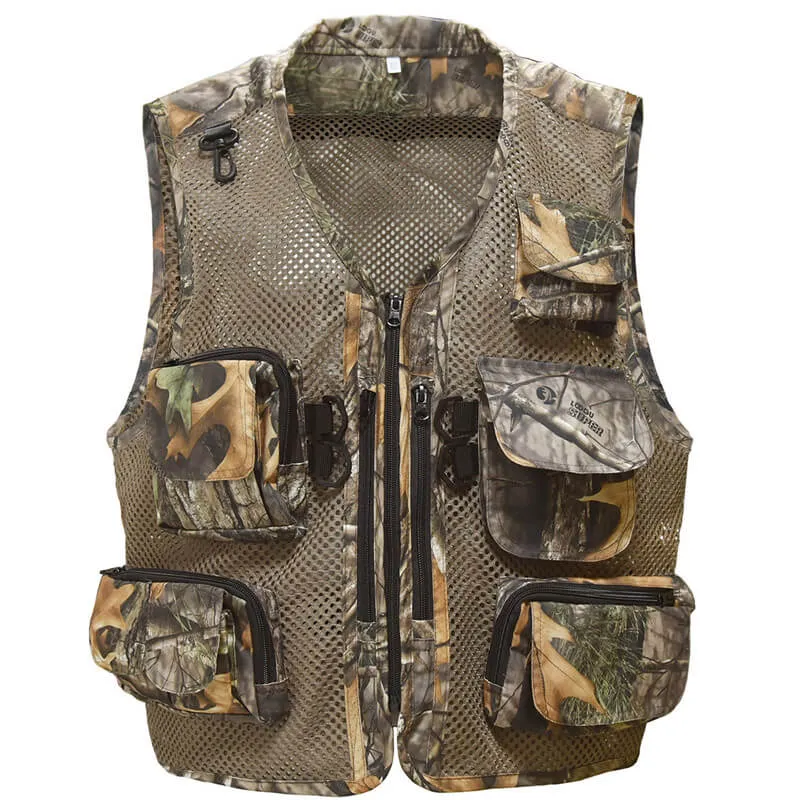 Kylebooker Versatile Men's Fishing Hunting Vest Mesh Back Utility Vest For Outdoor Activities FV04