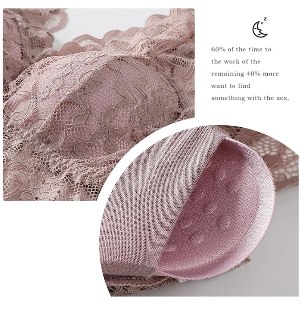 Lace Bralette Removable Padded Camisole T-Shirt (8828)