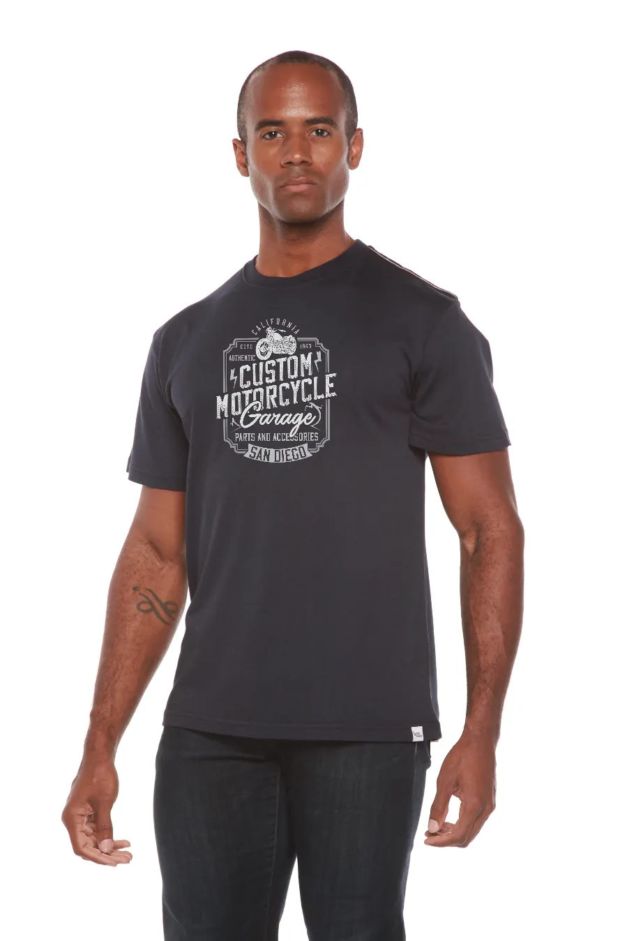 Mototrcycle Garage Men's Bamboo Viscose/Organic Cotton Short Sleeve Graphic T-Shirt