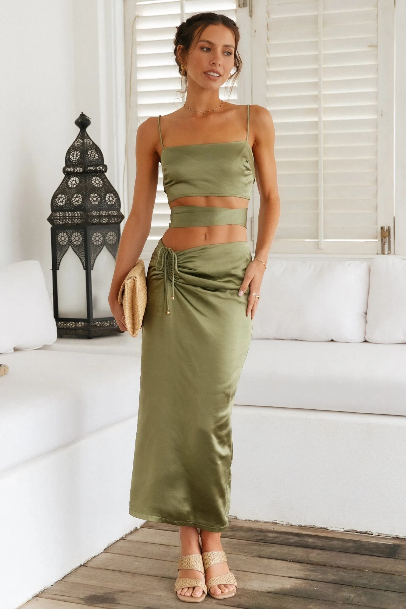 Needing You Crop Top Olive