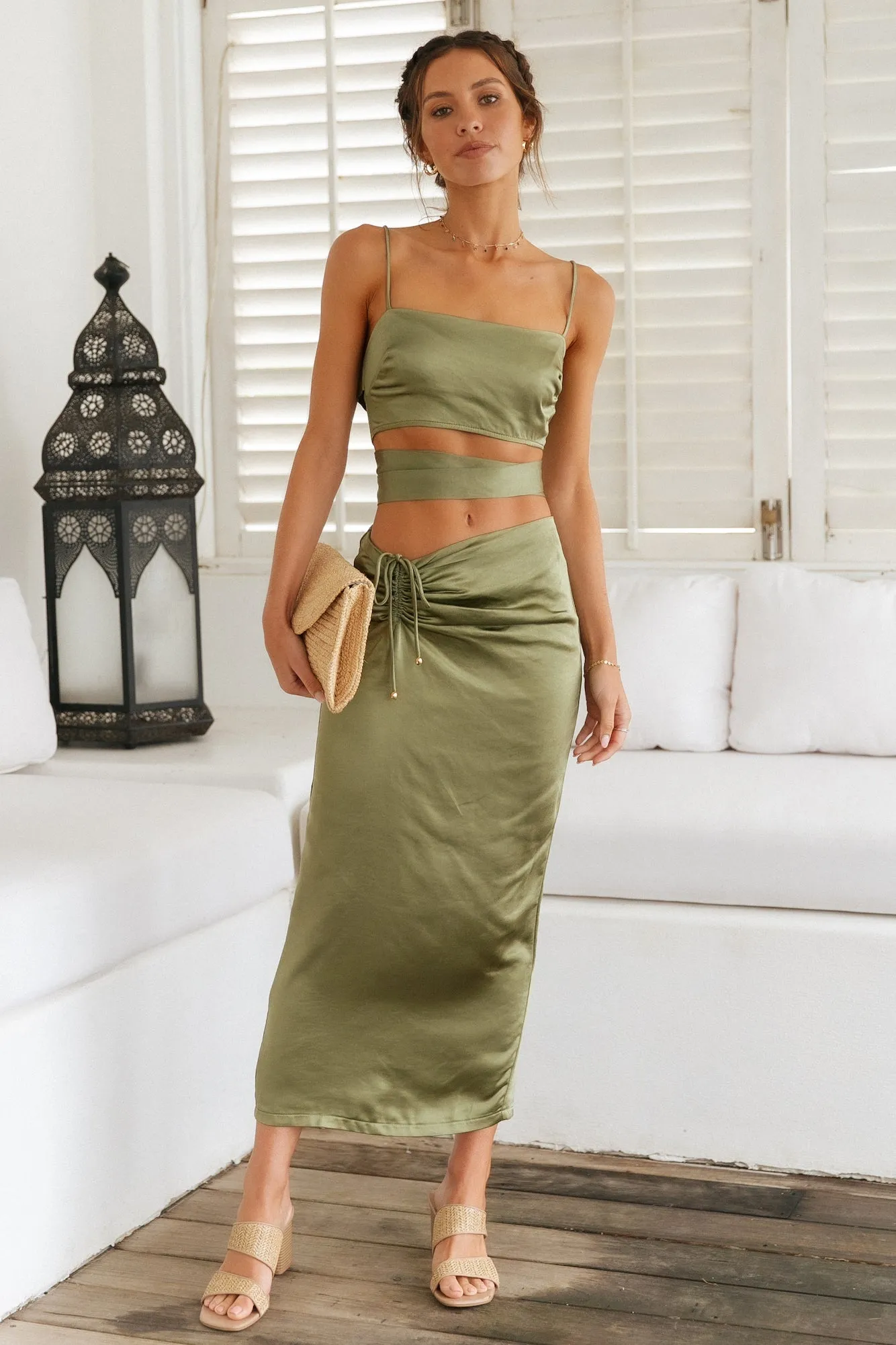 Needing You Crop Top Olive