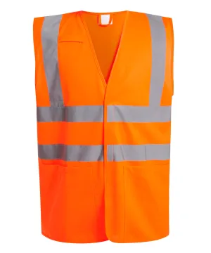 Orange - Pro hi-vis supervisor vest
