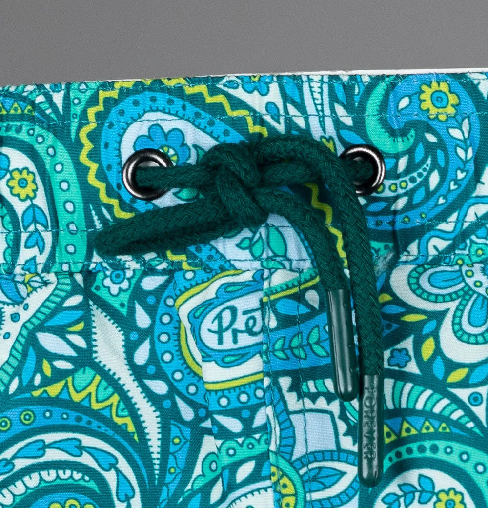 Pretty Green Itchycoo Paisley Swim Shorts Green