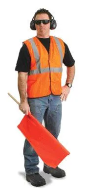 Radnor 2X - 3X Orange Lightweight Mesh Classic Economy Vest With Front Hook And Loop Closure, 2" Silver Reflective Tape Striping And 1 Pocket