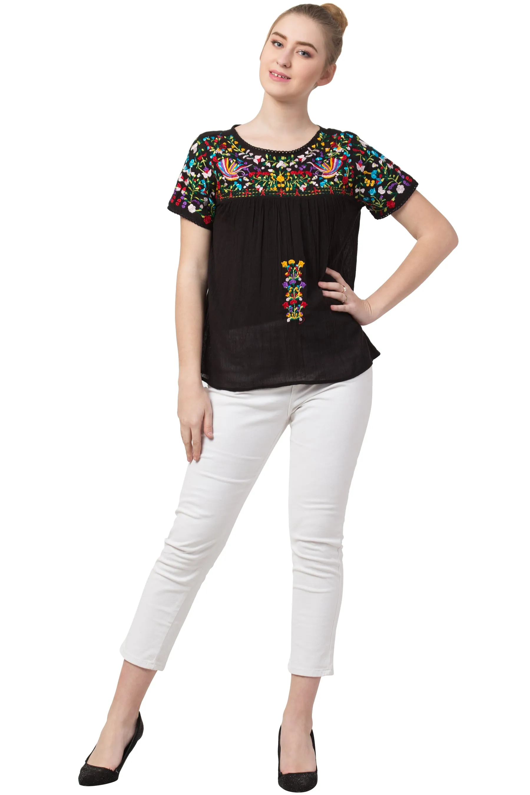 RAJ CICI EMBROIDERED TOP