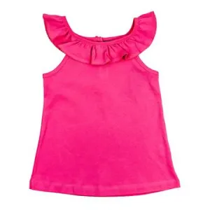 Ruffled Tee - Medium Pink