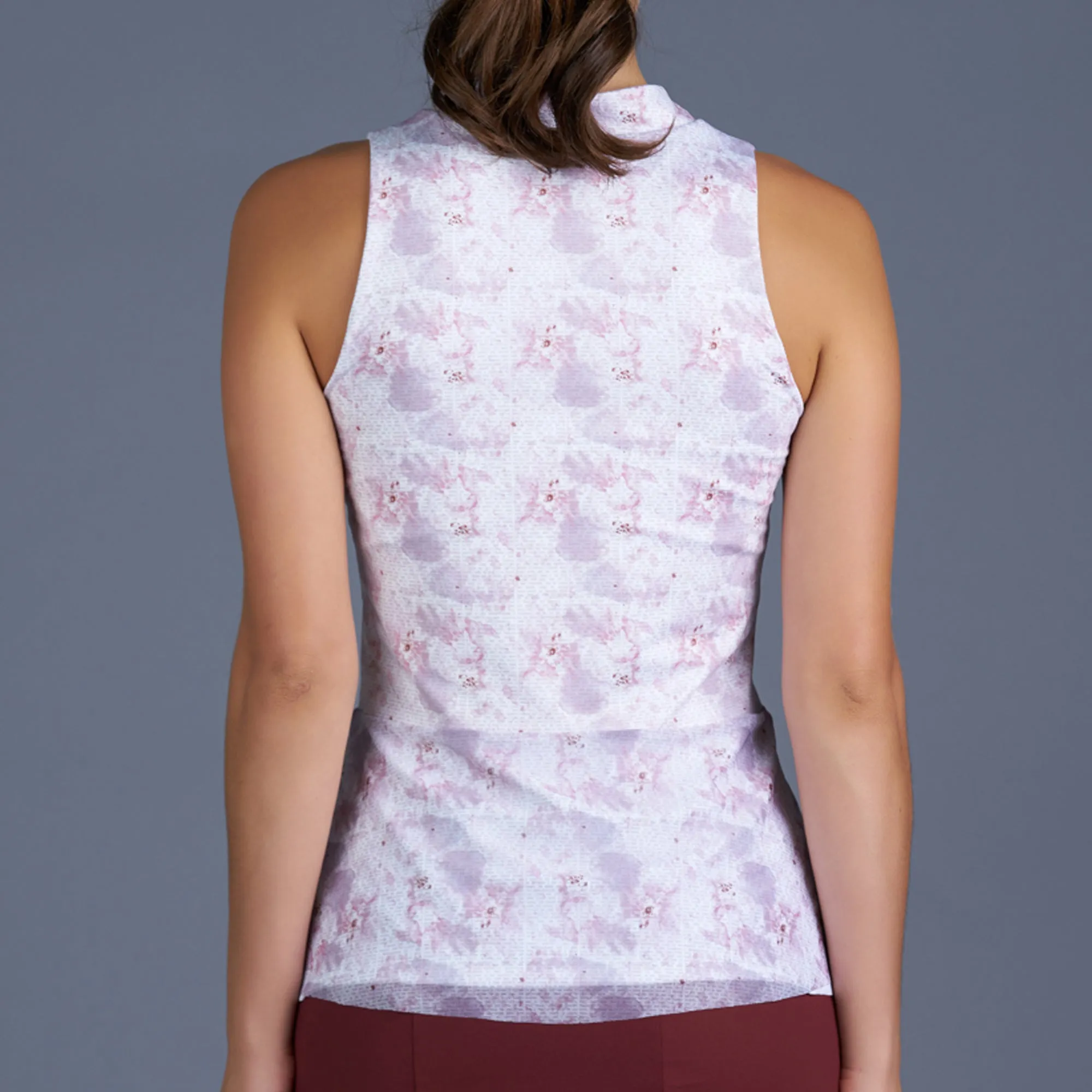 Rust Sleeveless Collar Top