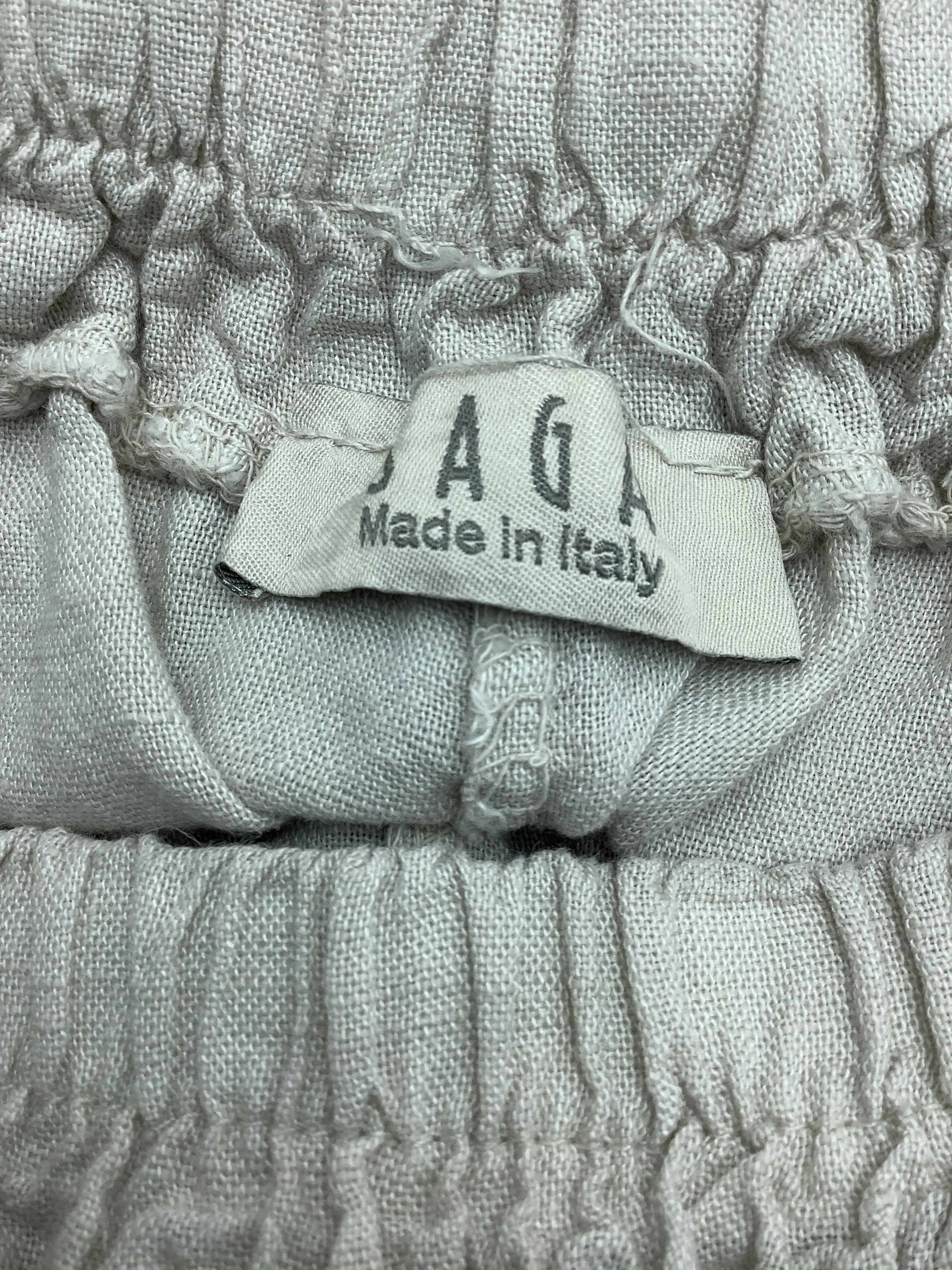 Saga Pant Linen Cropped Made In Italy Size Medium