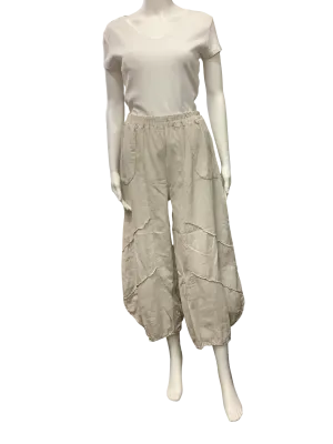 Saga Pant Linen Cropped Made In Italy Size Medium