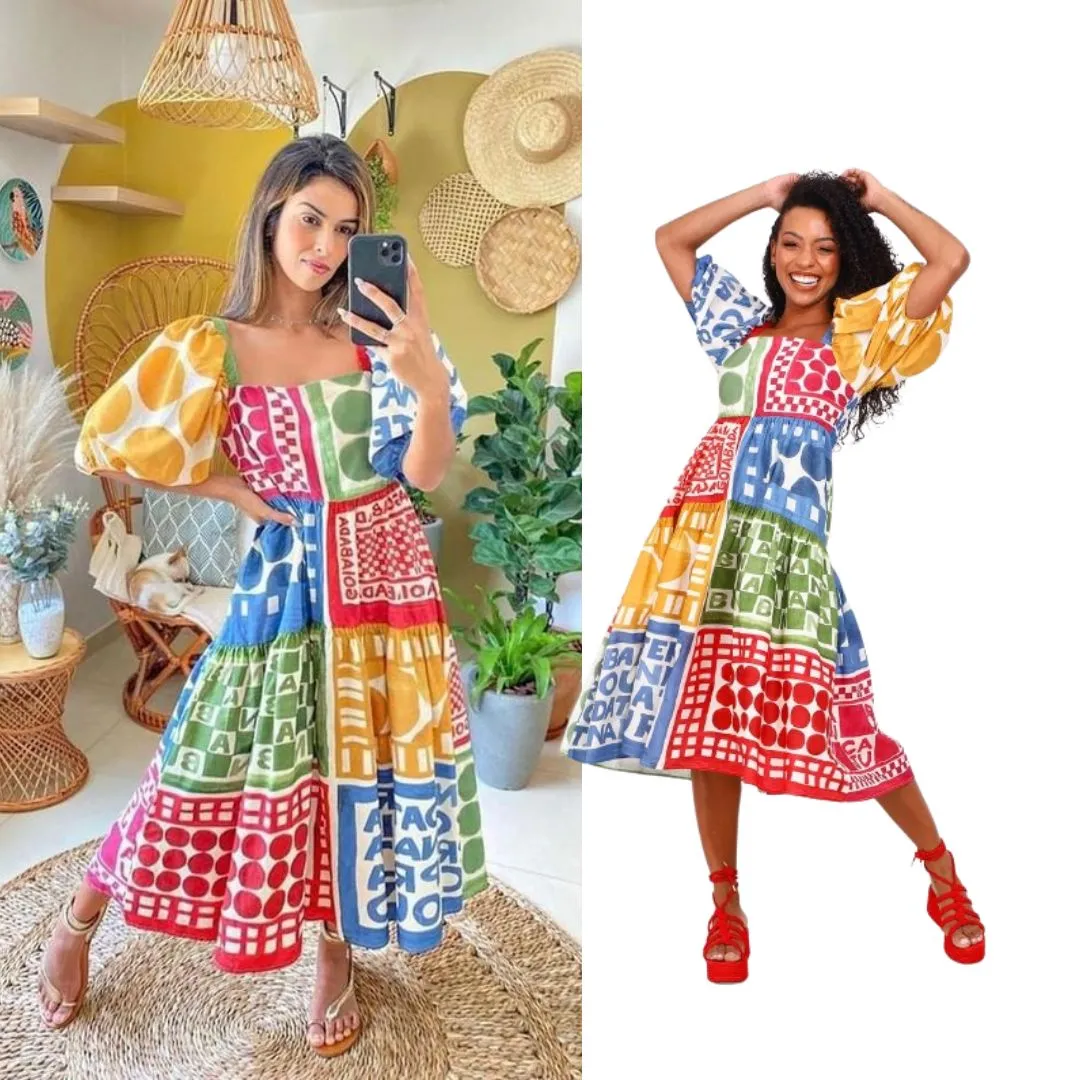 Sansa Printed Midi Dress