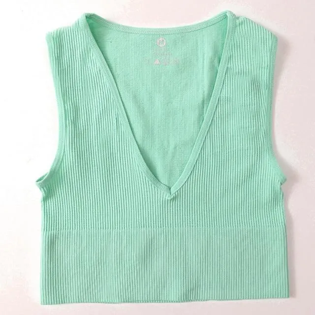 Sexy Women's Top Crop Top Female Seamless Underwear Tank Top