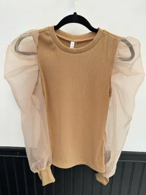 Sheer Ribbed Top