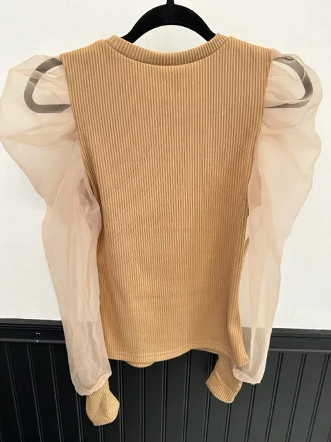 Sheer Ribbed Top