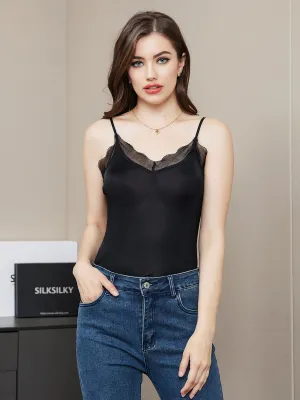 Silkestrikkede Spaghetti-Rem Camisoles
