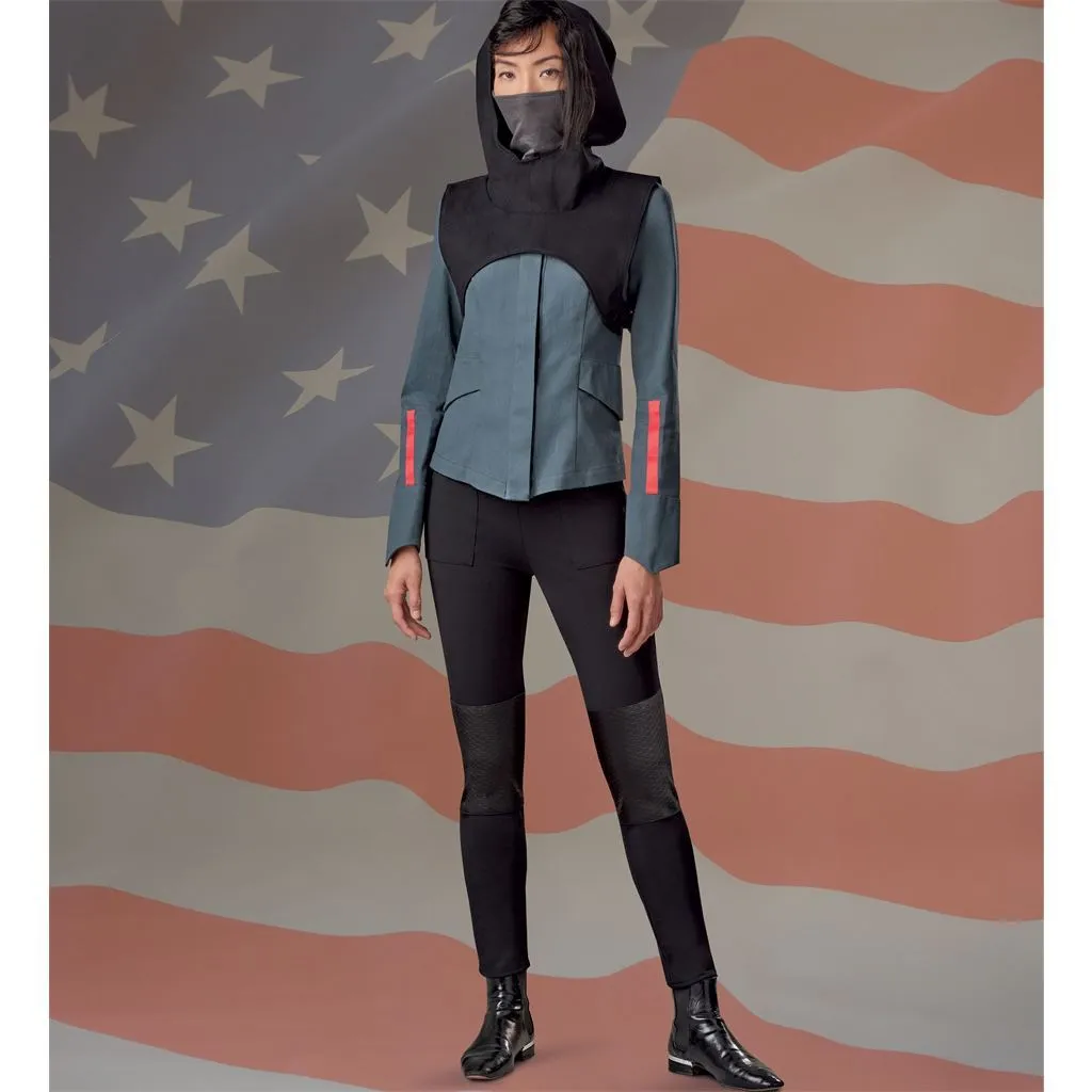 Simplicity Sewing Pattern S9249 Misses' Jacket, Pants, Cropped Hooded Tabard, Mask