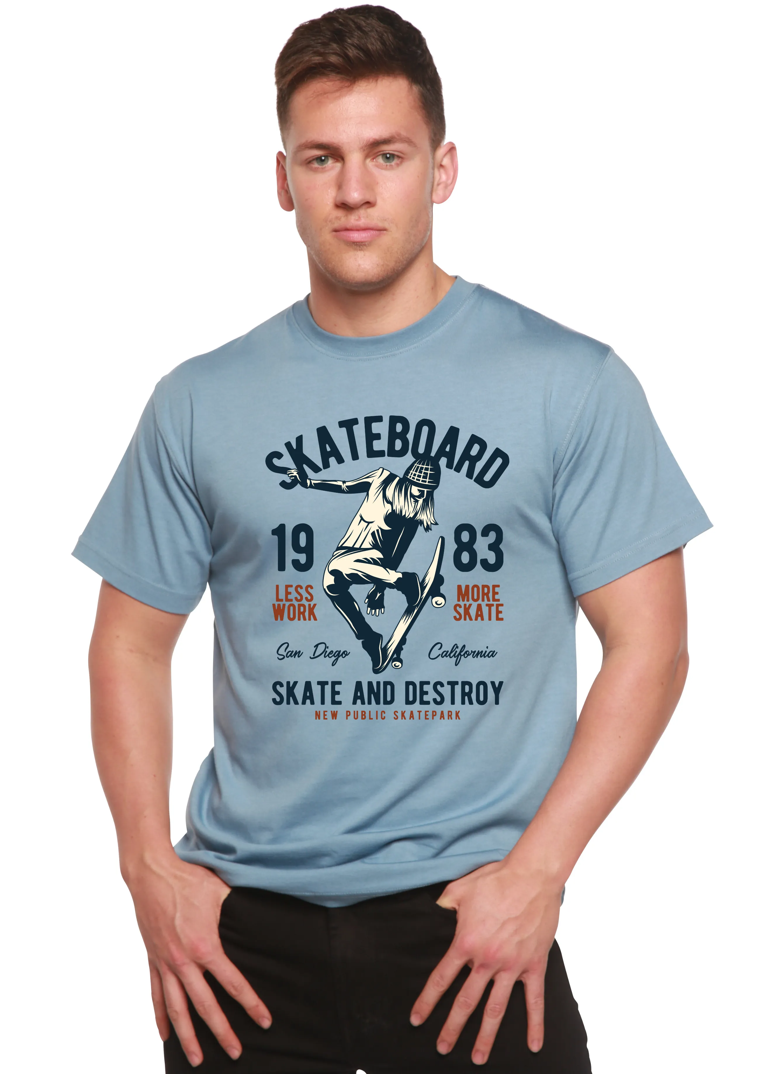Skateboard 1983 Men's Bamboo Viscose/Organic Cotton Short Sleeve Graphic T-Shirt