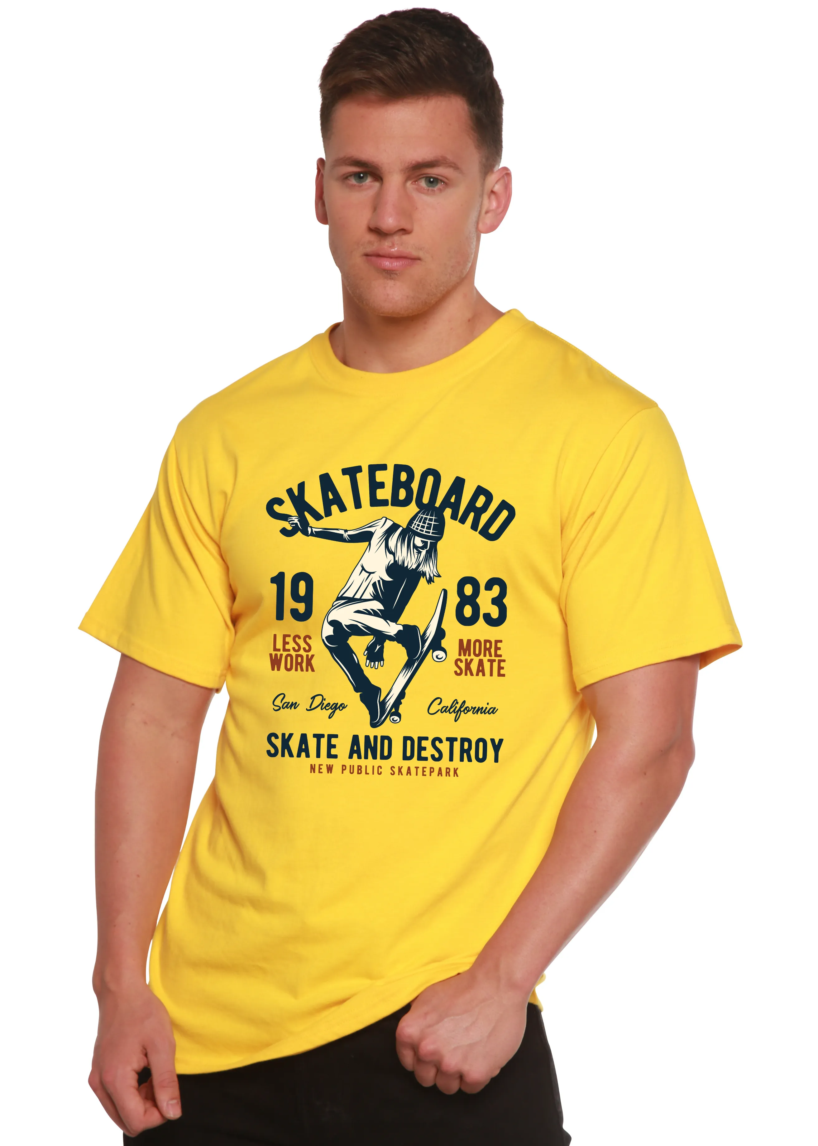 Skateboard 1983 Men's Bamboo Viscose/Organic Cotton Short Sleeve Graphic T-Shirt