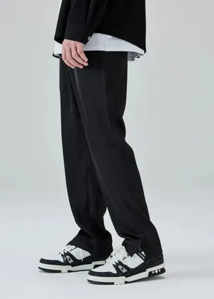 Smooth Satin Side Split Pants