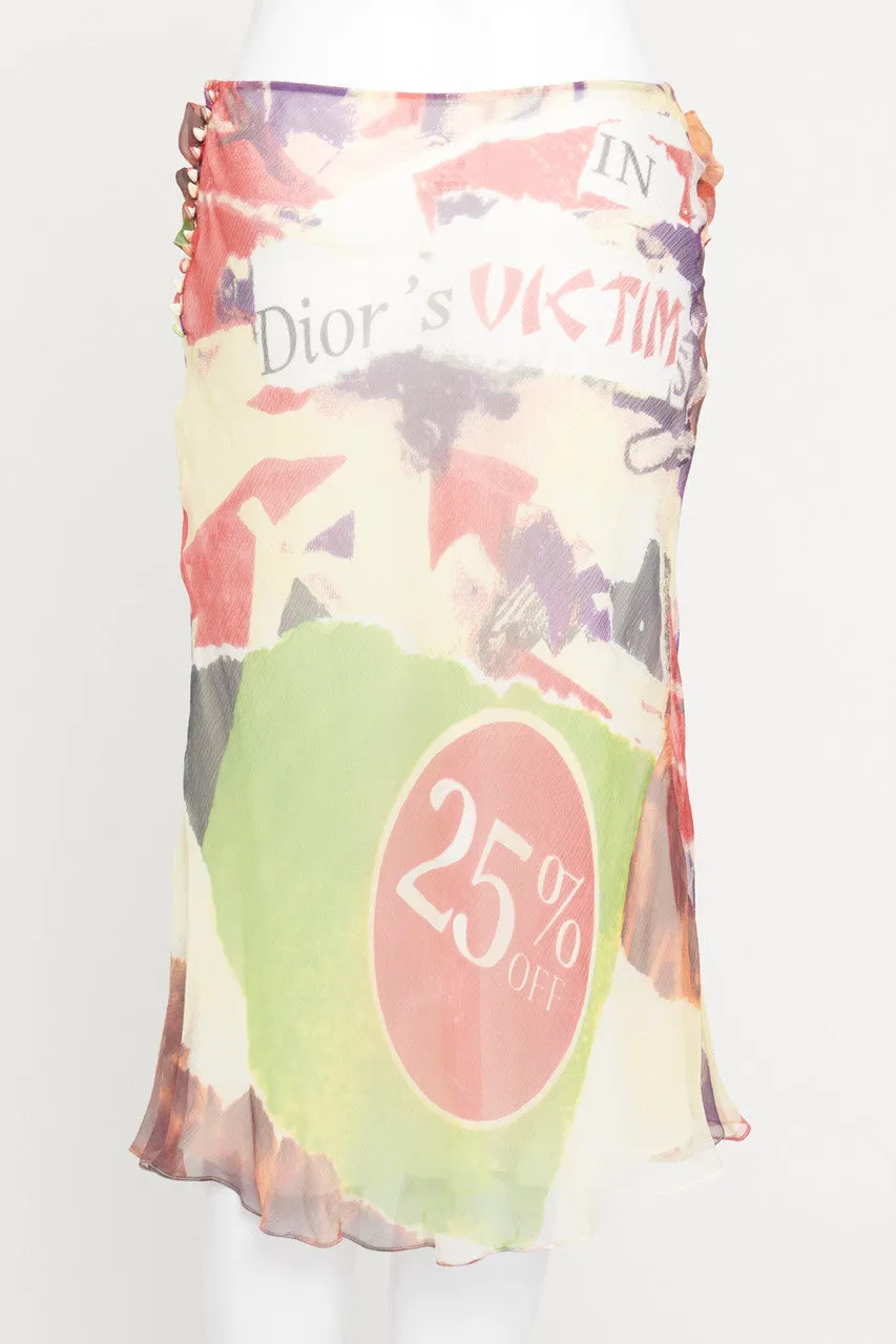 S/S 2003 John Galliano Iconic 'Dior's Victim' Preowned Skirt