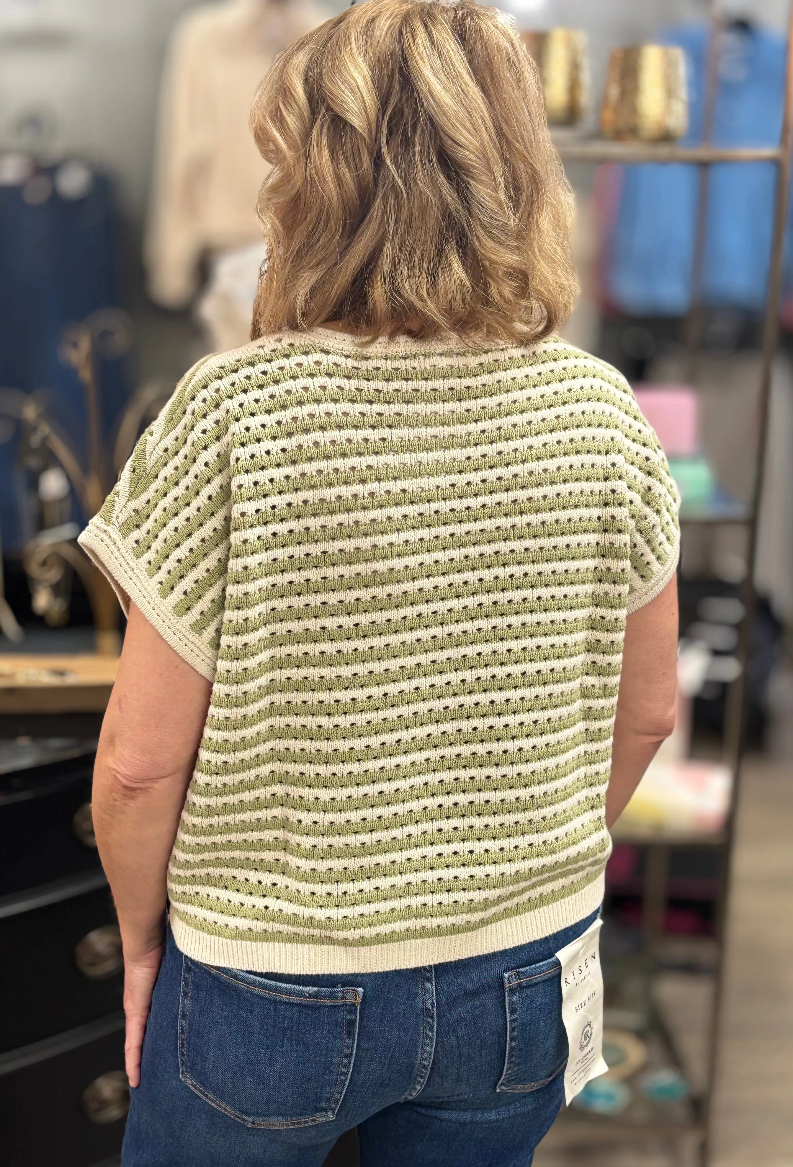 Stay Striped Knit Sweater Top