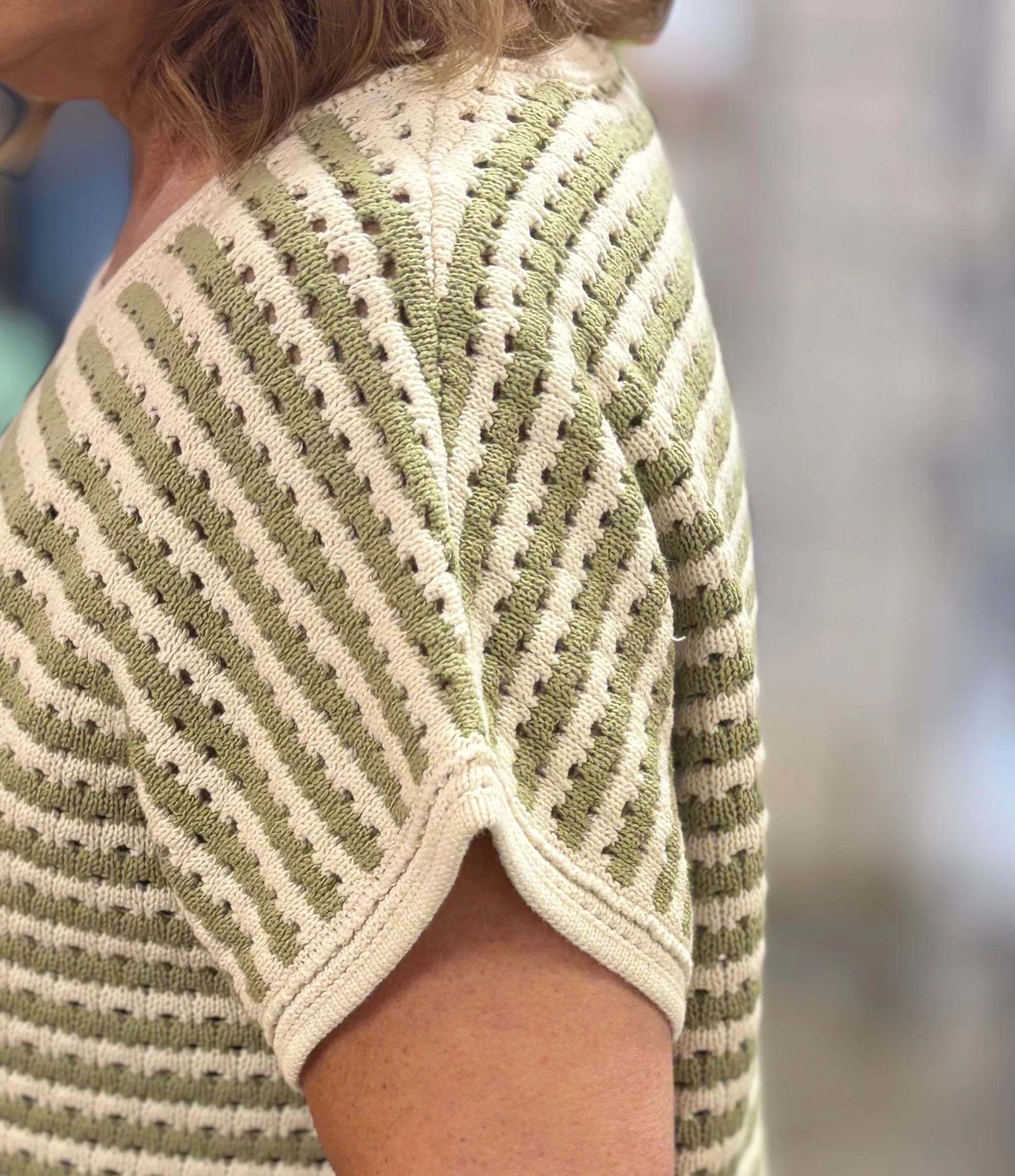 Stay Striped Knit Sweater Top