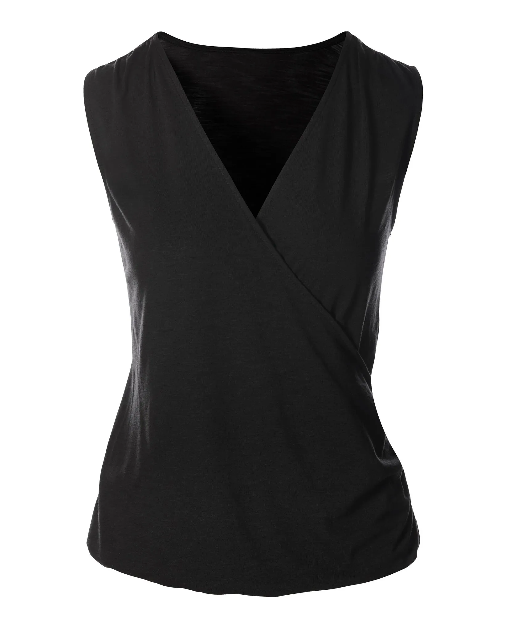 Surplice Slub Tank Top Black