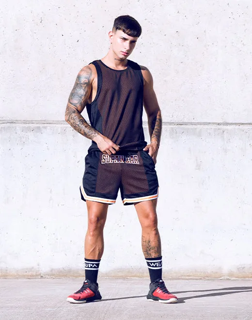 Swish Mesh Singlet - Neon Orange