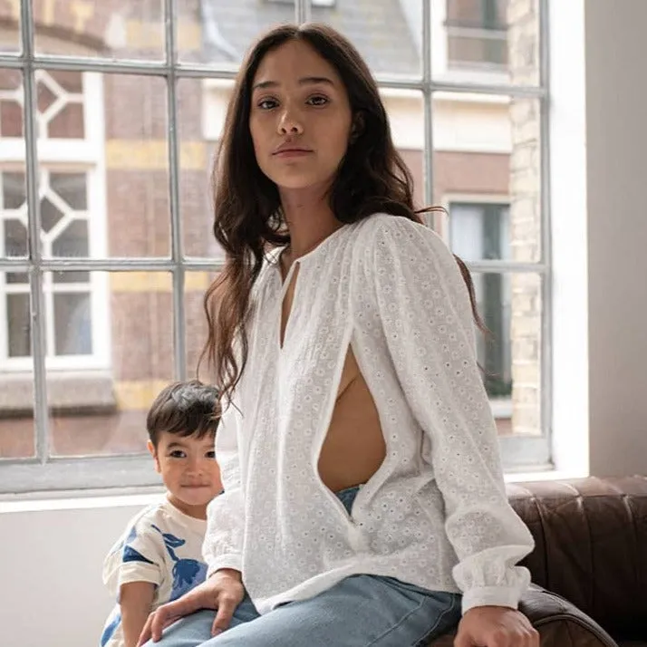 Tajinebanane - Blouse avec Broderies||Tajinebanane - Breastfeeding Blouse