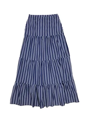 Teen Navy Stripe Prairie Swim Skirt