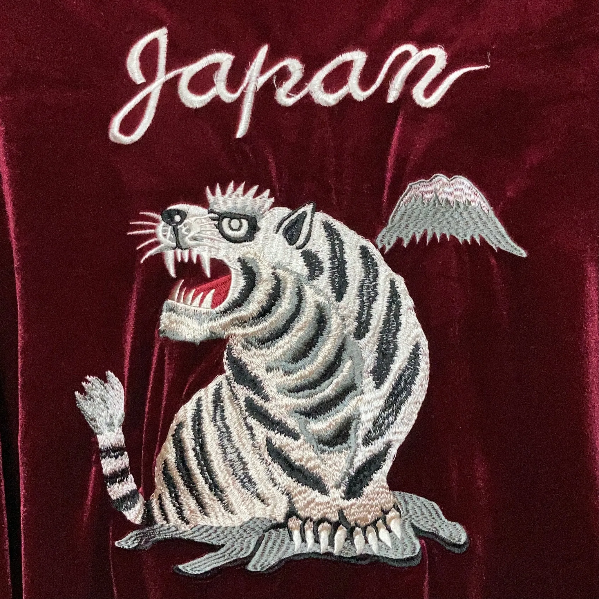 tiger & dragon embroidered tops