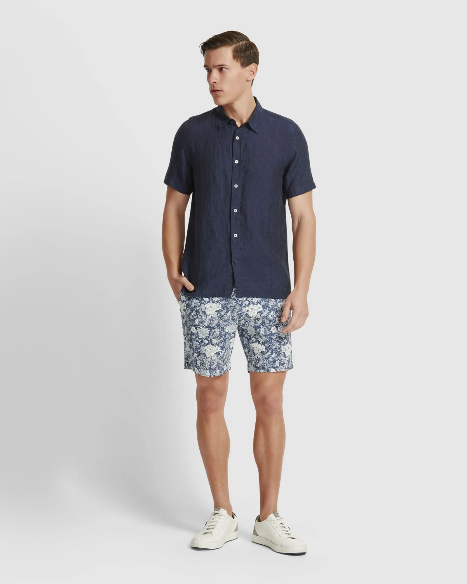 Tom Linen Cotton Printed Short