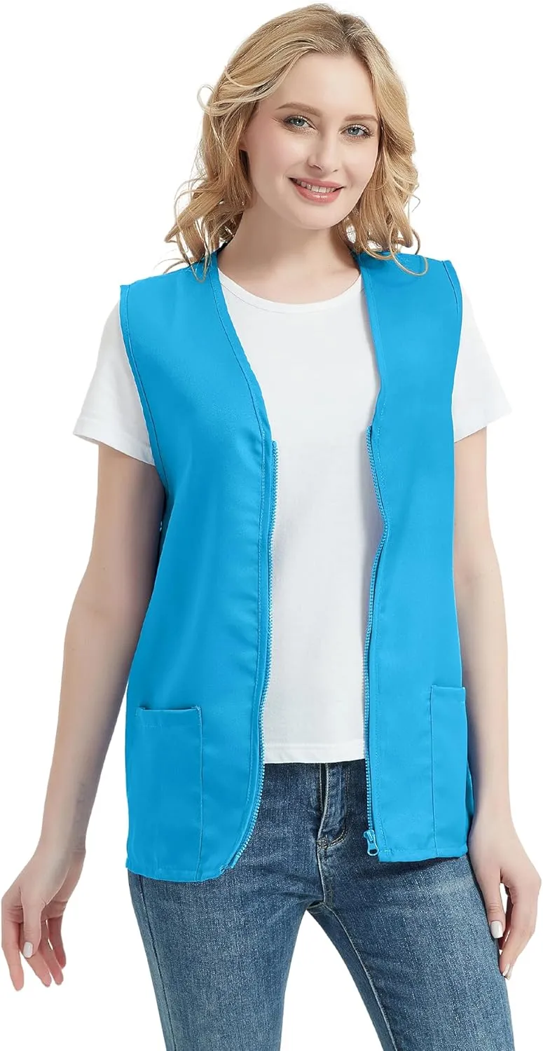 TopTie Adult Volunteer Activity Vest Supermarket Uniform Vests Clerk Workwear