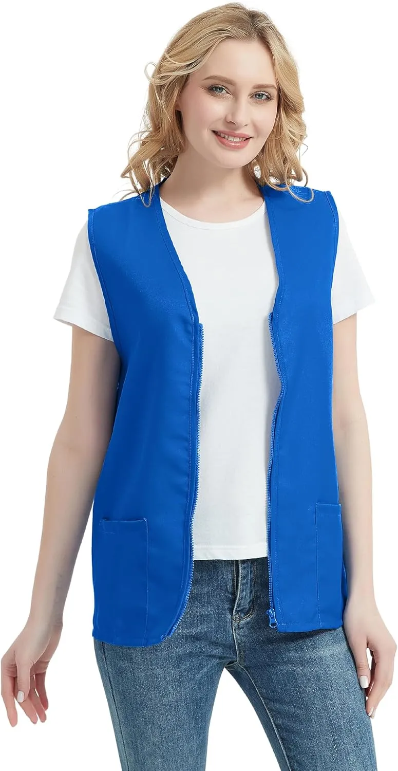 TopTie Adult Volunteer Activity Vest Supermarket Uniform Vests Clerk Workwear