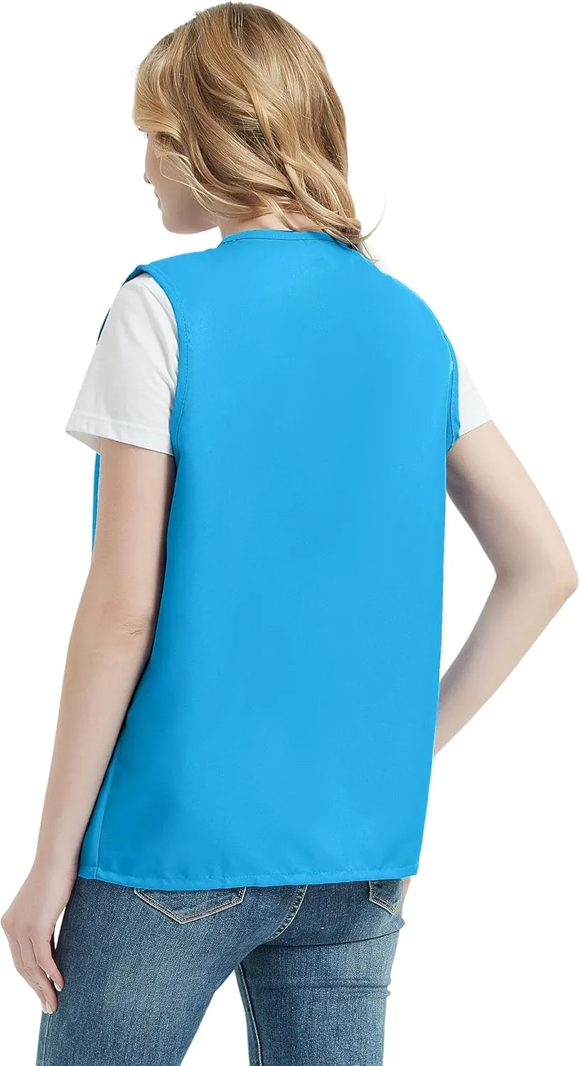 TopTie Adult Volunteer Activity Vest Supermarket Uniform Vests Clerk Workwear