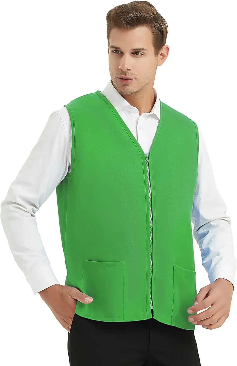 TopTie Adult Volunteer Work Vest Event Supermarket Apron Vests