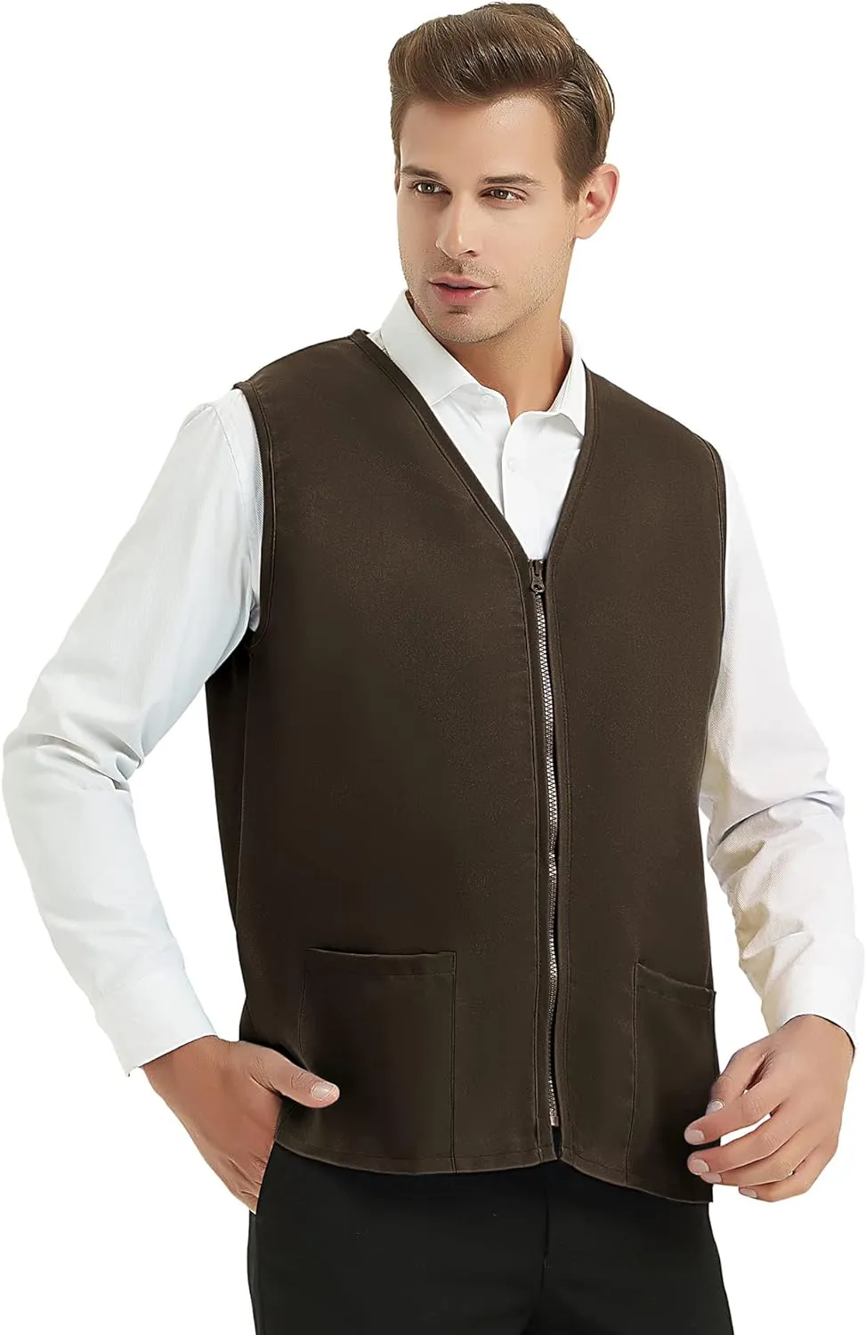 TopTie Adult Volunteer Work Vest Event Supermarket Apron Vests