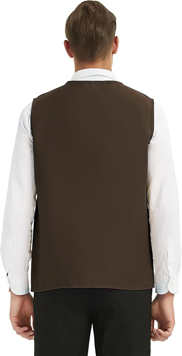 TopTie Adult Volunteer Work Vest Event Supermarket Apron Vests