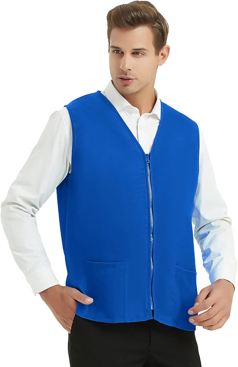 TopTie Adult Volunteer Work Vest Event Supermarket Apron Vests