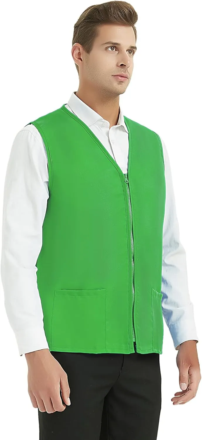 TopTie Adult Volunteer Work Vest Event Supermarket Apron Vests