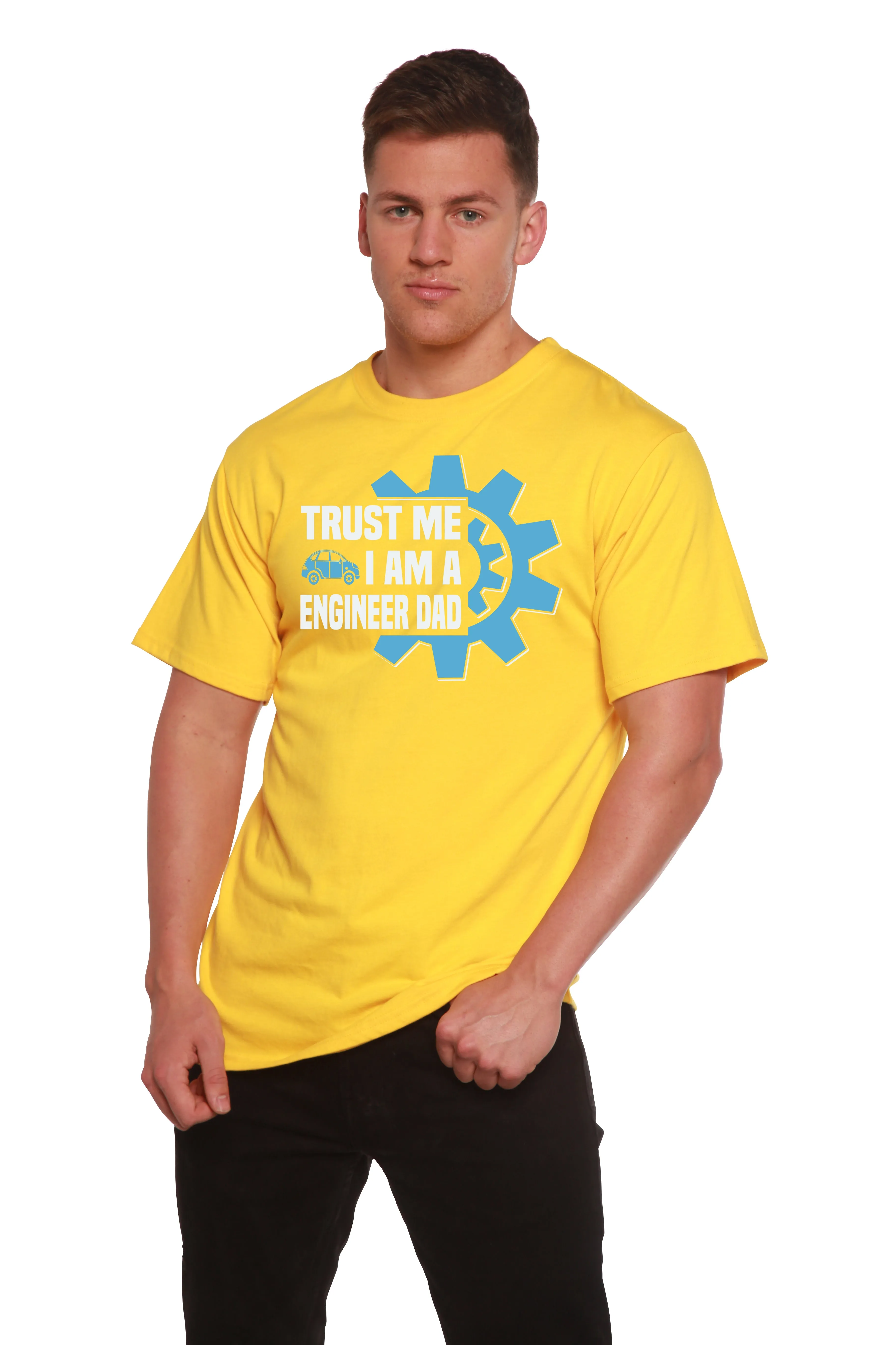 Trust Me I'm a Engineer Dad Men's Bamboo Viscose/Organic Cotton Short Sleeve Graphic T-Shirt