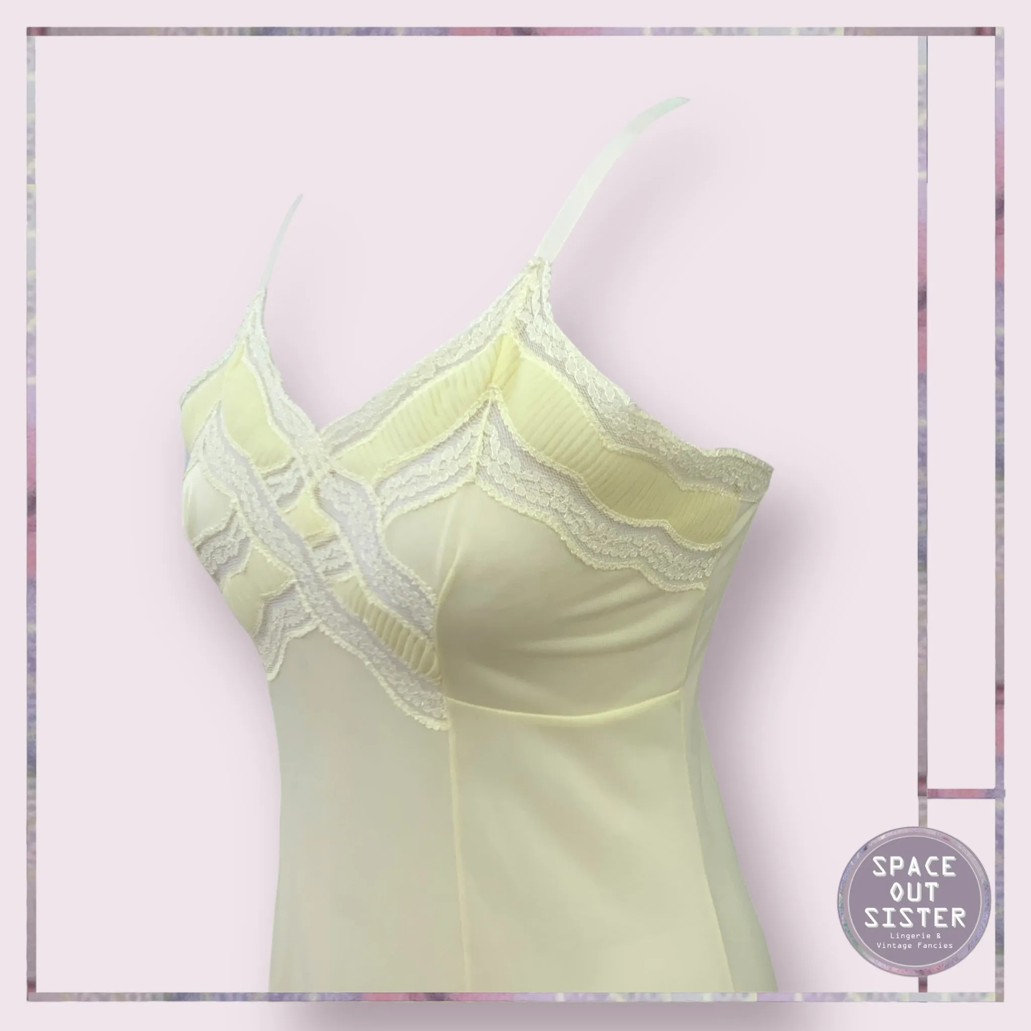 Vintage Lemon Blush Delicate Diamond Slip