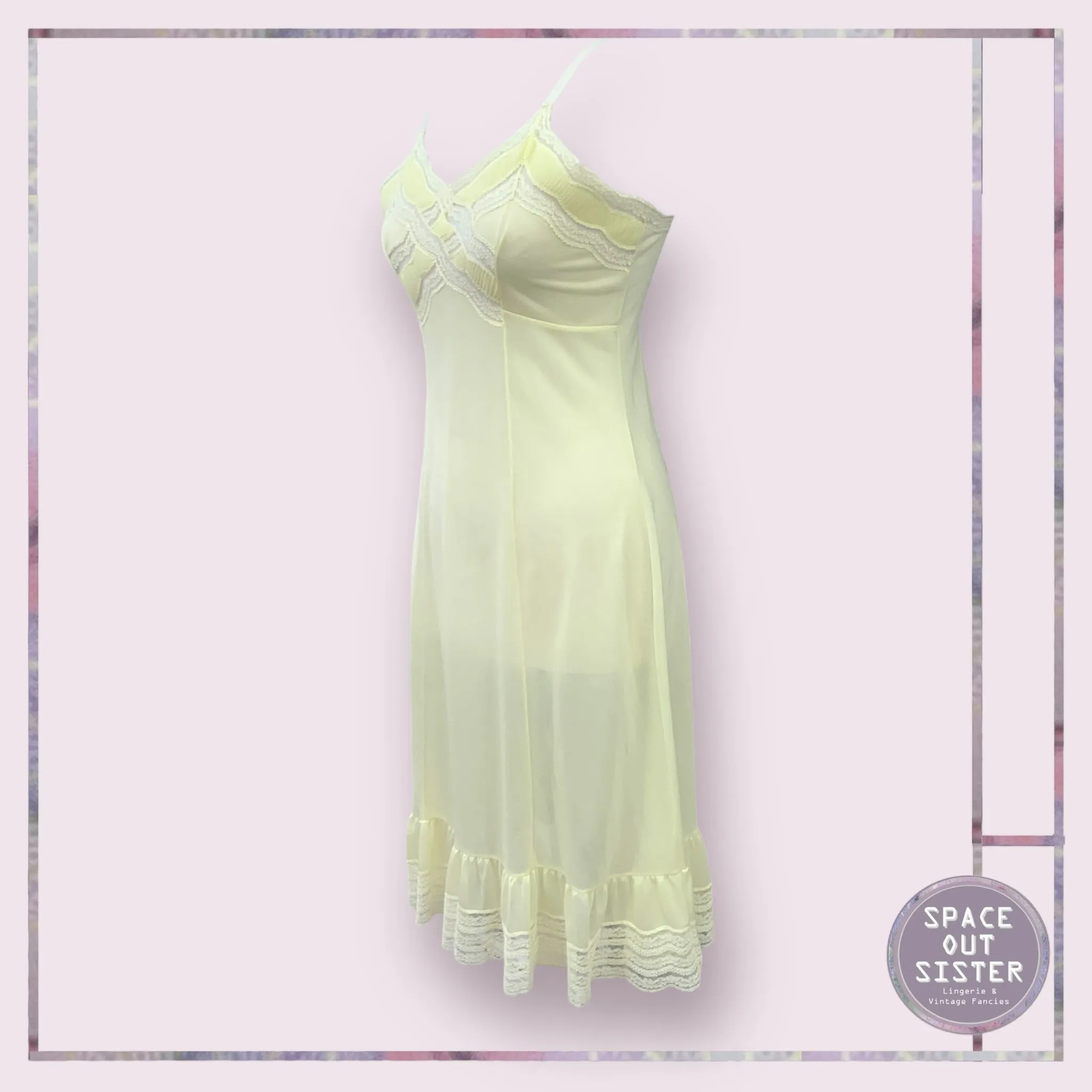 Vintage Lemon Blush Delicate Diamond Slip