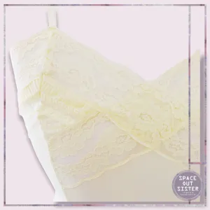 Vintage Lemon Lace Diamond Slip