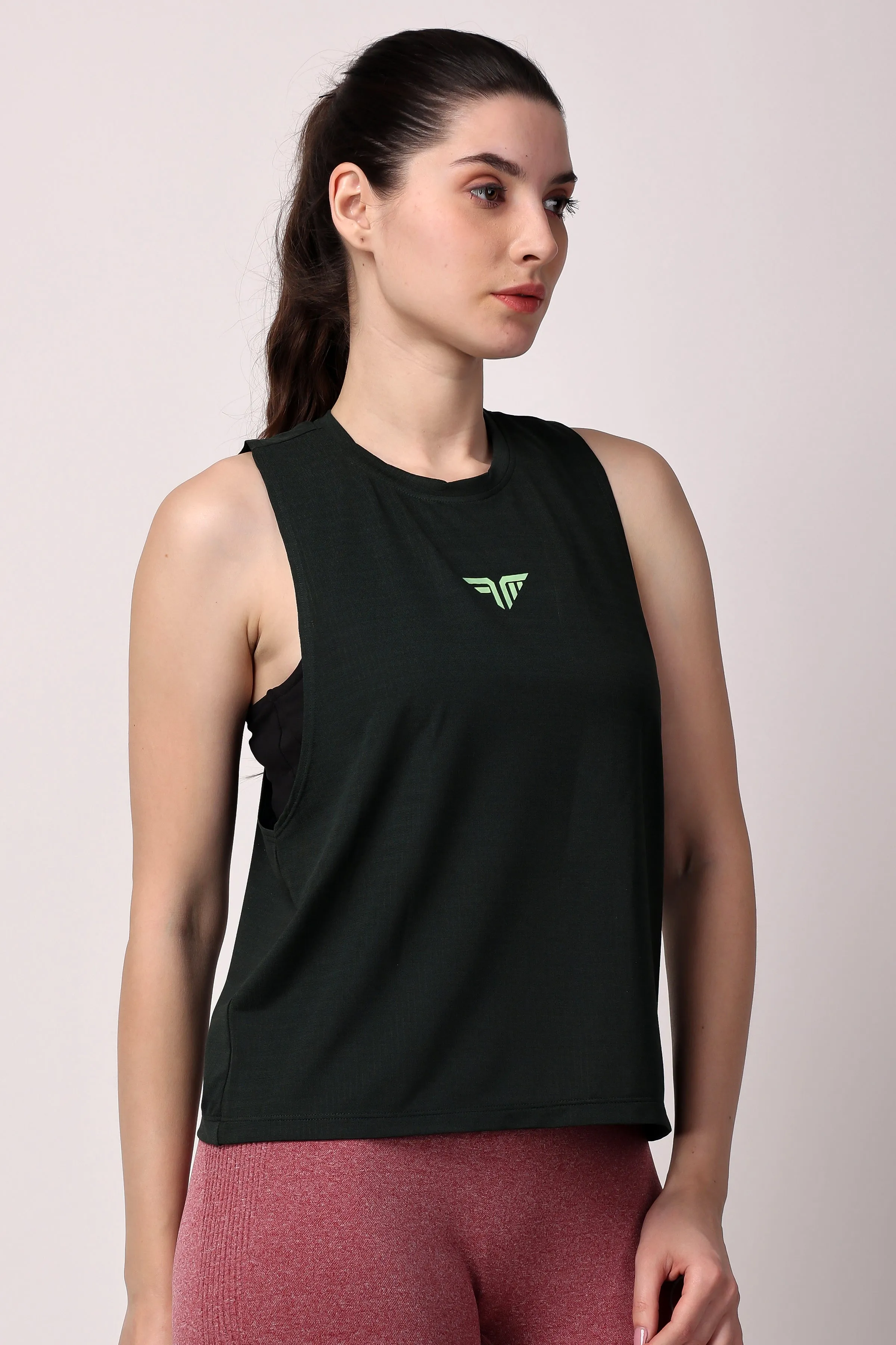 VivActive Poly Mesh Tank Tops - Olive