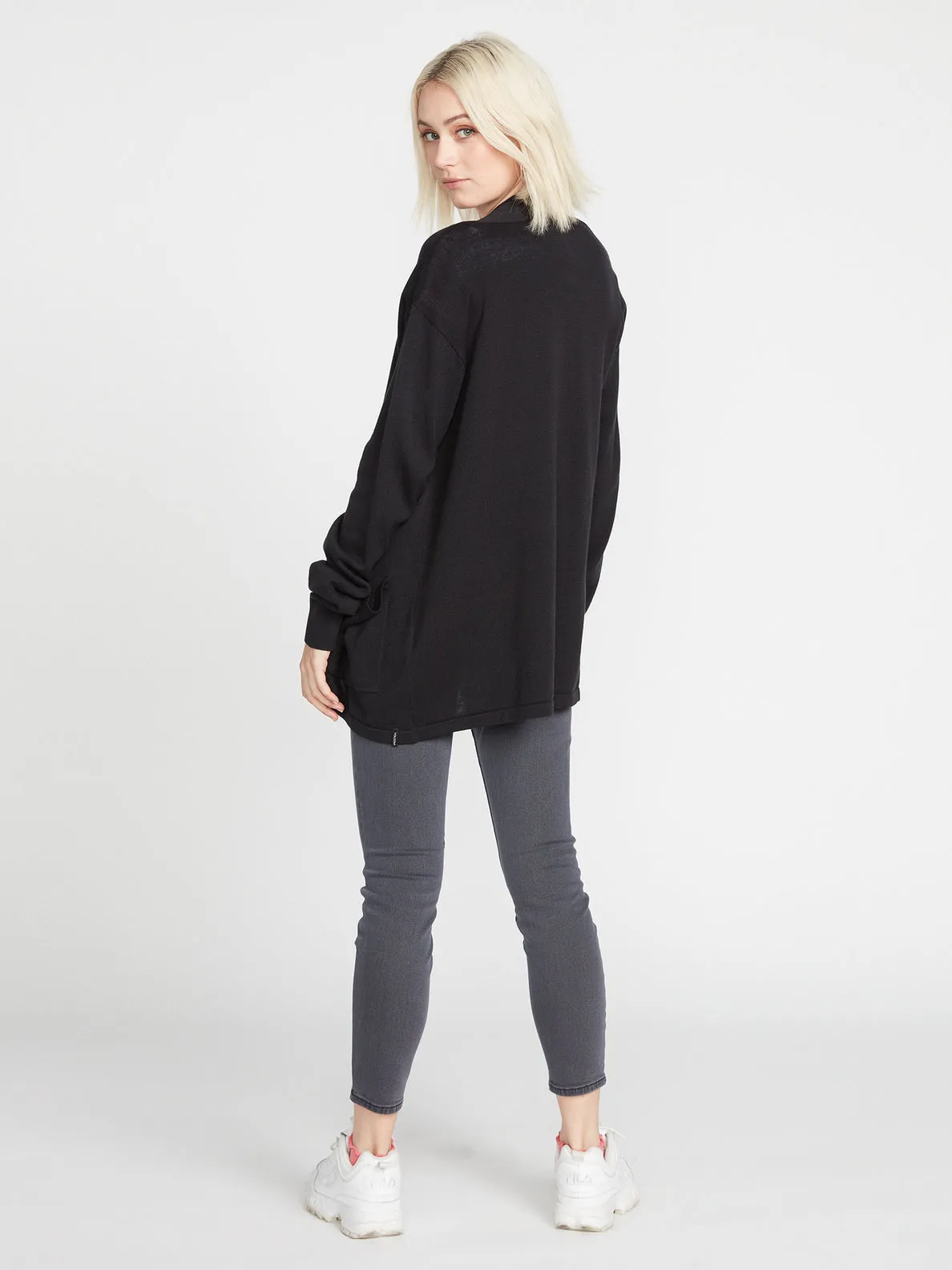 Volcom Breezy Babe Wrap Sweater-Black