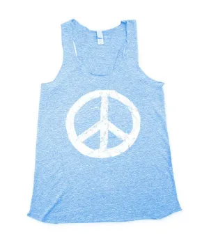 Women's Blue Peace Tank Top