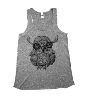 Womens Illustrated Owl Tank